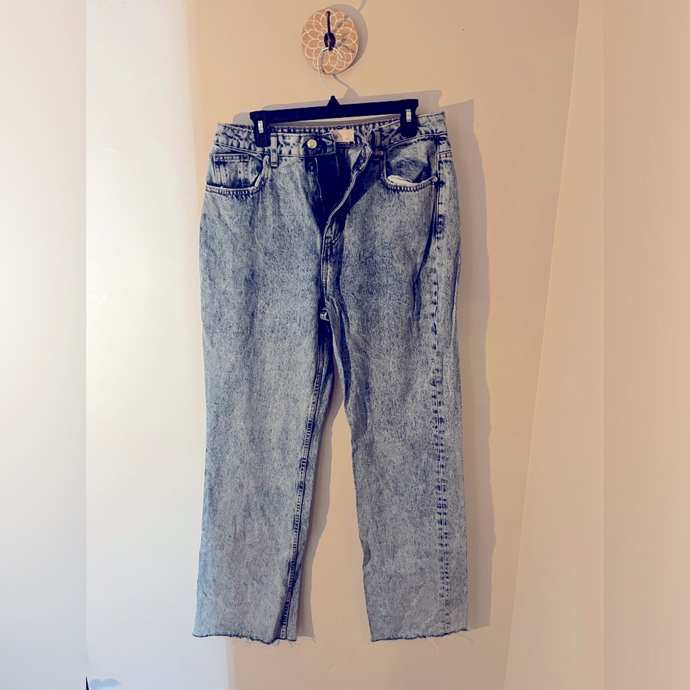 SO High Rise Acid Wash Wide Leg Jeans - size 13